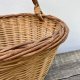 Old woven wicker basket