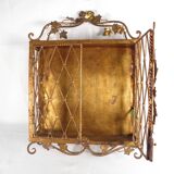 Decorative display case shelf in gilded metal 1940