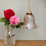 Vintage tulip ride in amber and pearlescent glass