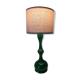 Pied de lampe bois laqué vert