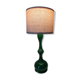 Pied de lampe bois laqué vert