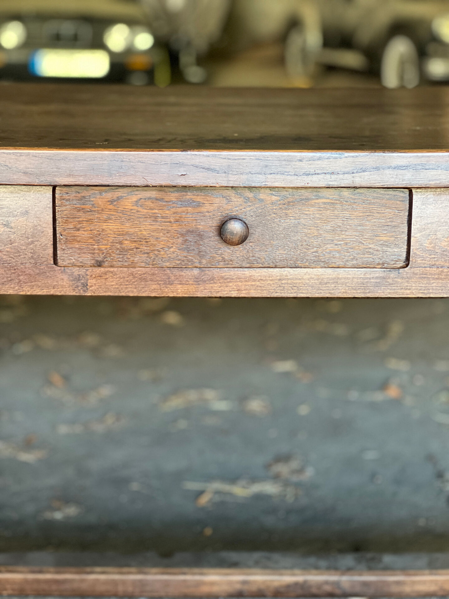 Antique turned leg farmhouse table