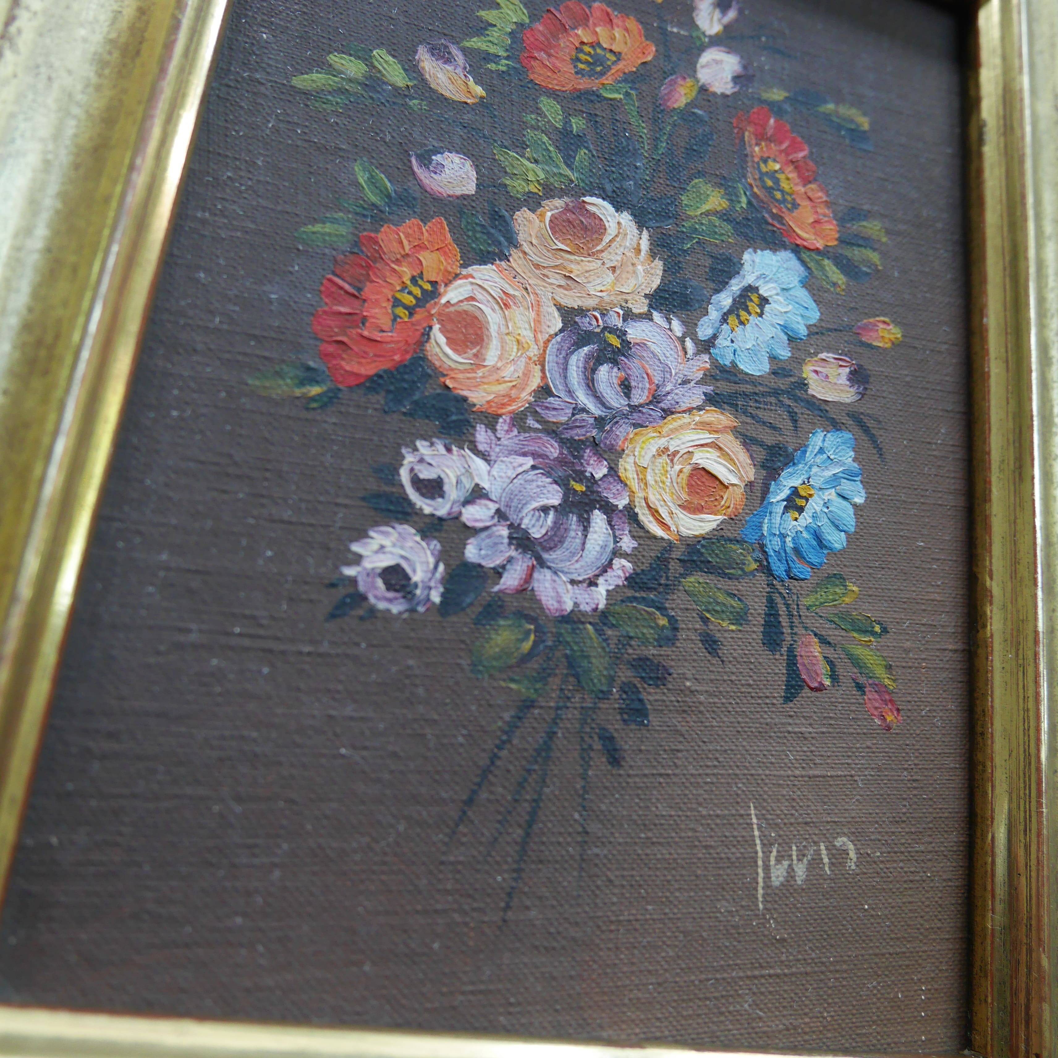 Small bouquet painting