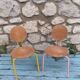 Pair of vintage stackable children's chairs