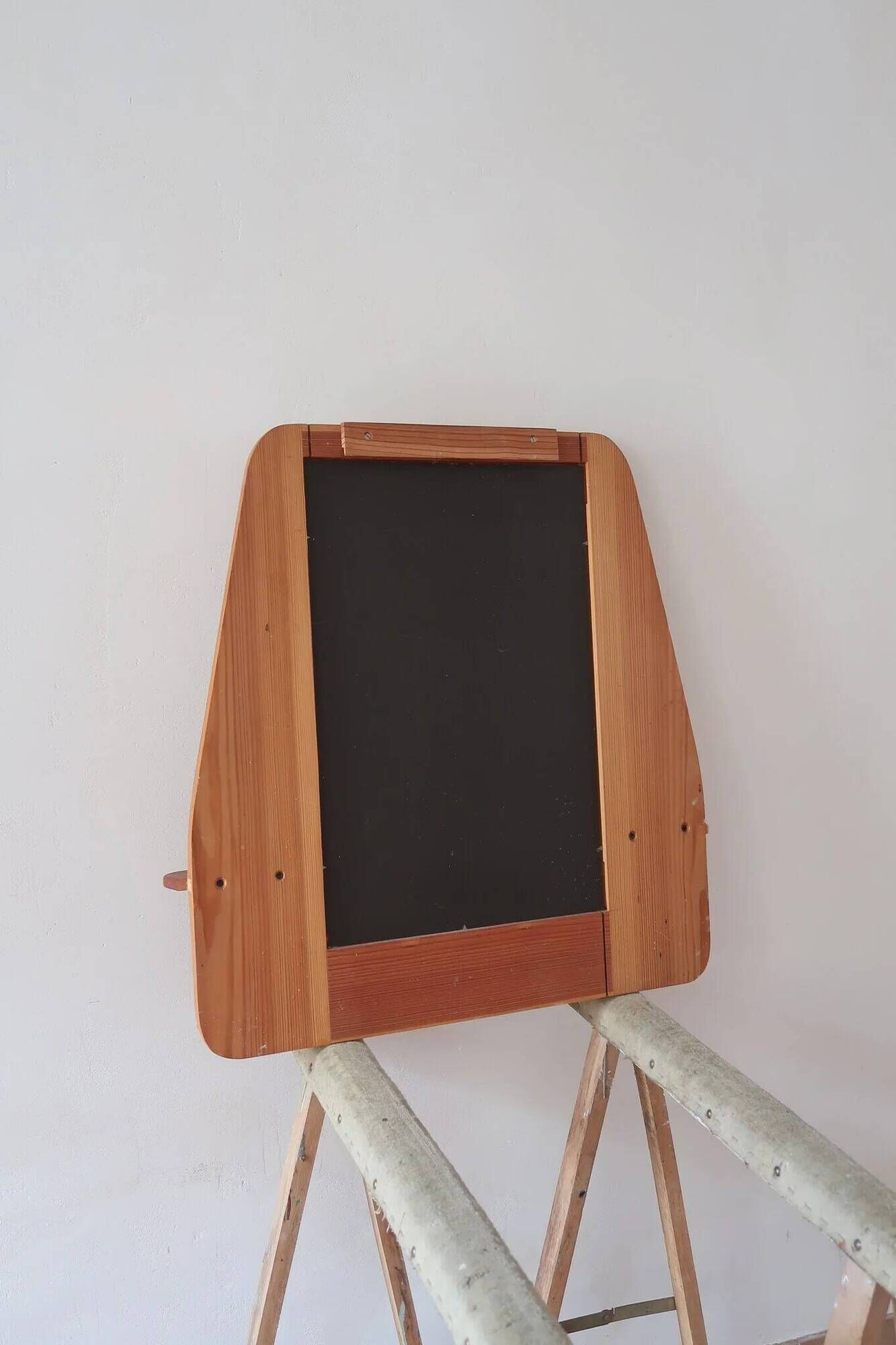 Wall mirror with a solid pine frame, integrated shelf.