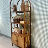 Rattan shelf on legs (refurbished)