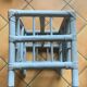 Bamboo and rattan magazine holder, vintage grey canning