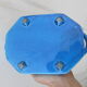 Blue cracked ceramic planter