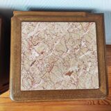 Pair of solid oak bedside tables 1920