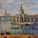Venice Dogana, Oil on Canvas, Venetian School, style of Francesco Guardi
