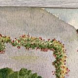 Watercolor seaside landscape recto/verso