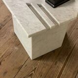 Postmodernist table in Carrara marble
