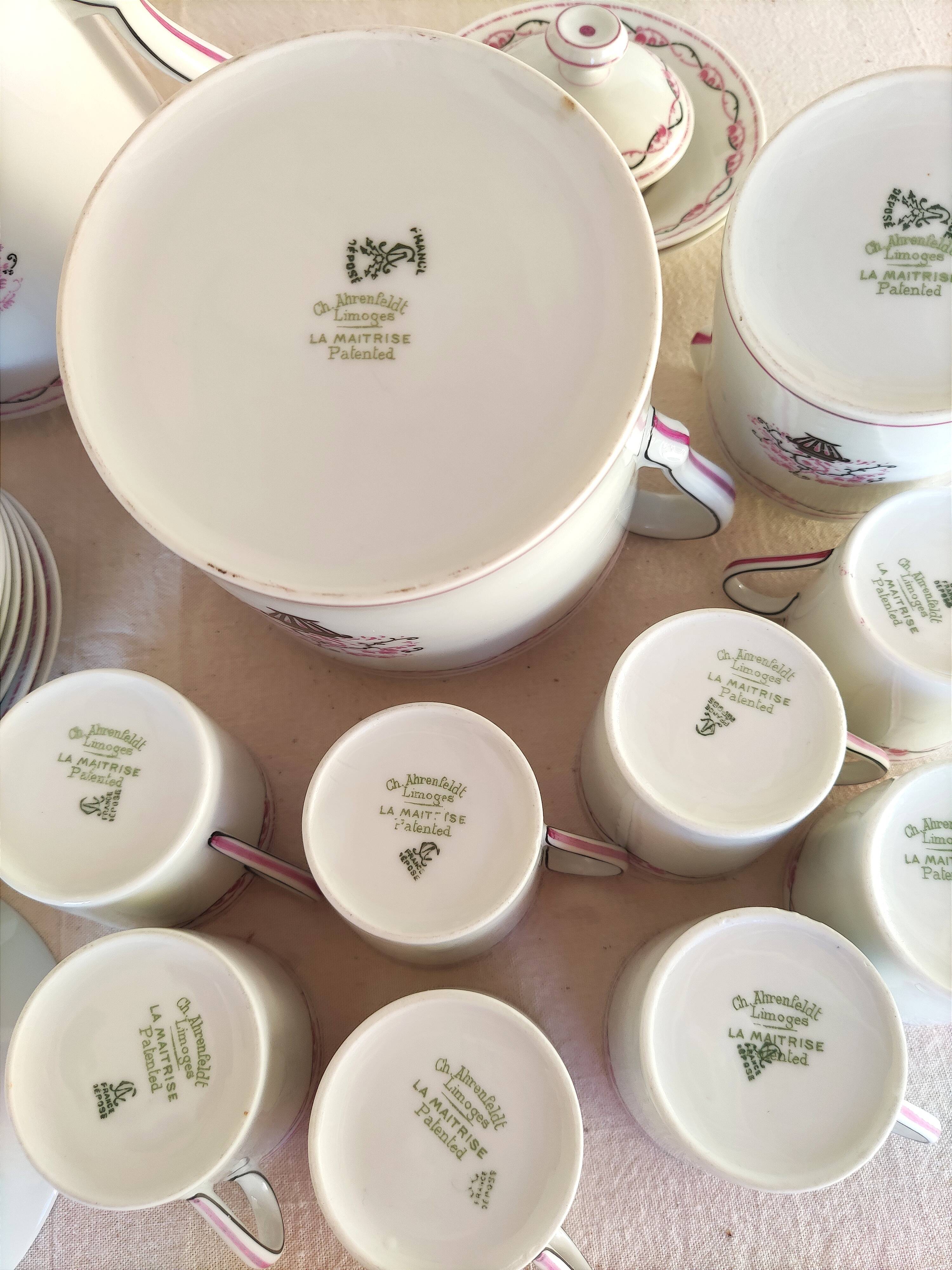 Art Deco porcelain coffee set - Ch. Ahrenfeldt - la maîtrise