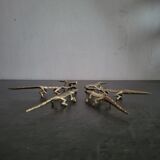 6 vintage knife rests, brass crocodiles, in excellent condition.