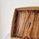 Plateau en bois et rotin '80s - Vintage