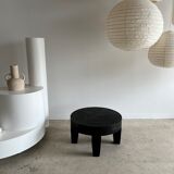 Coffee table en bois massif monoxyle noir