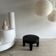 Coffee table en bois massif monoxyle noir
