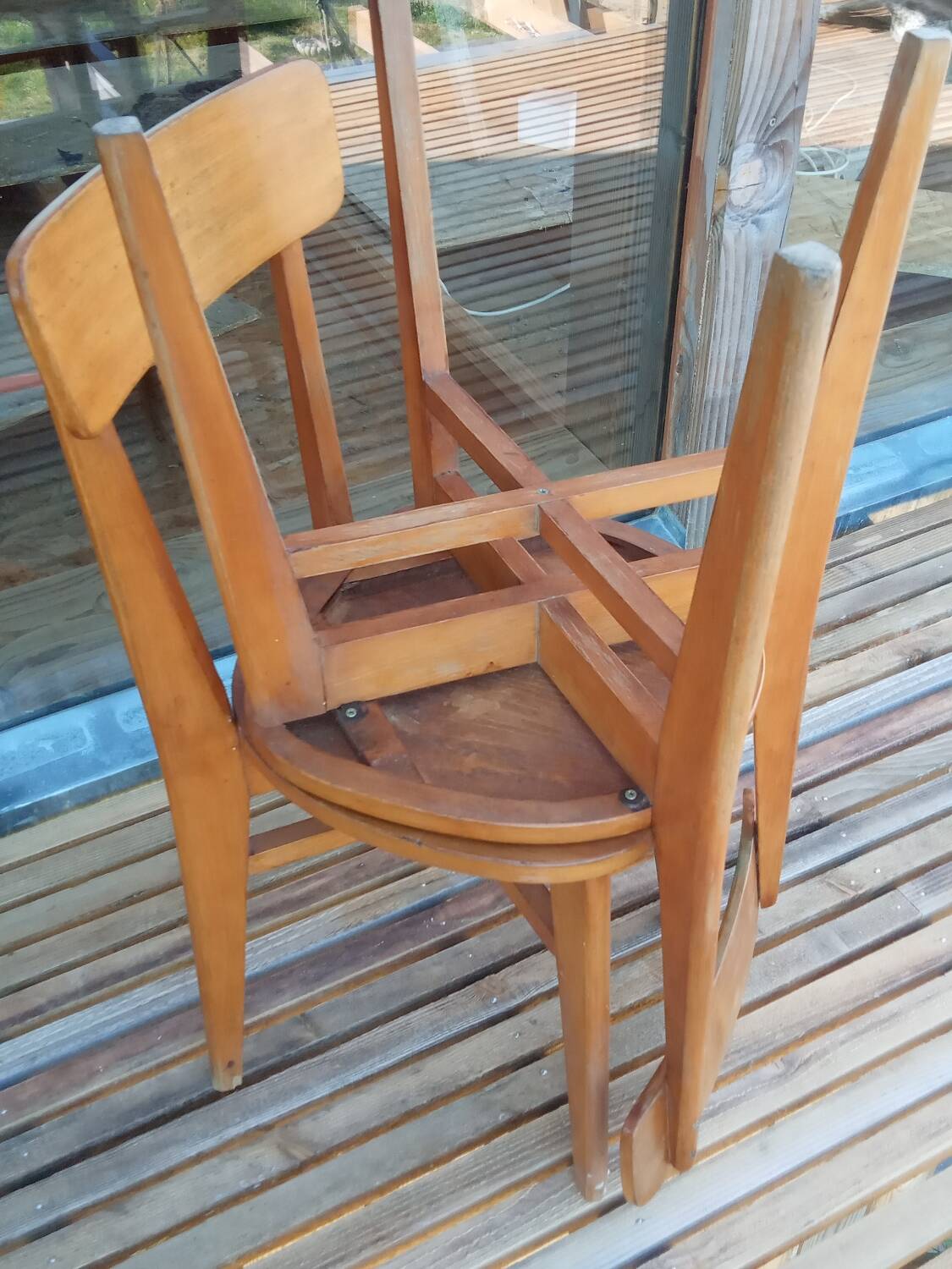 Pair of 1950s bistro chairs
