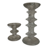 Pair of Festivo Timo Sarpaneva candlesticks 1972 for IIttala Finland