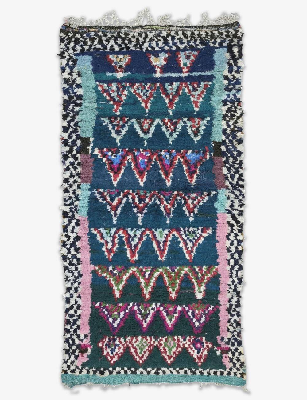 Tapis Berbère Boucherouite - 234 x 113 cm