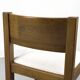 6 brutalist oak chairs, 1970