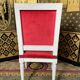 Suite de 6 chaises de style Louis XVI velours rouge