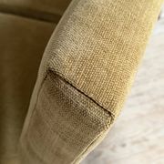 Banquette scandinave vintage velours jaune