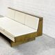 French Modernist Living Room Sofa Set In White Leather, 1950's