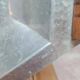 Vintage hammered aluminium tray with wooden handles – Art Deco / modernist style