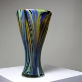 Missoni Murano "Peacock Feather" multi-colored vase from the 70s-80s