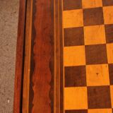 19th century games box in walnut and boxwood
