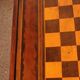19th century games box in walnut and boxwood