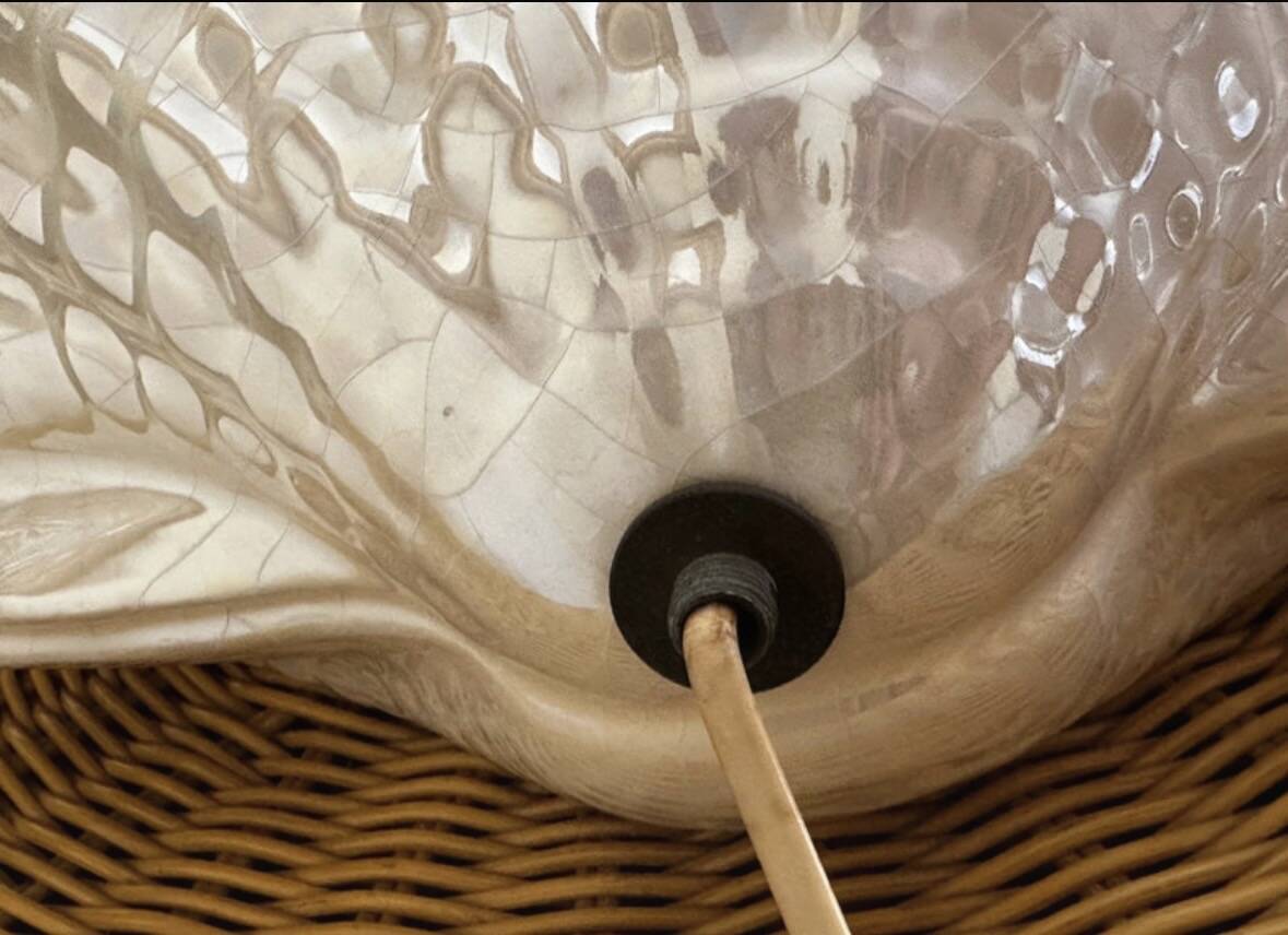 Paire de lampes en céramique nacrée en forme de coquillage, BON DÍA, années 60
