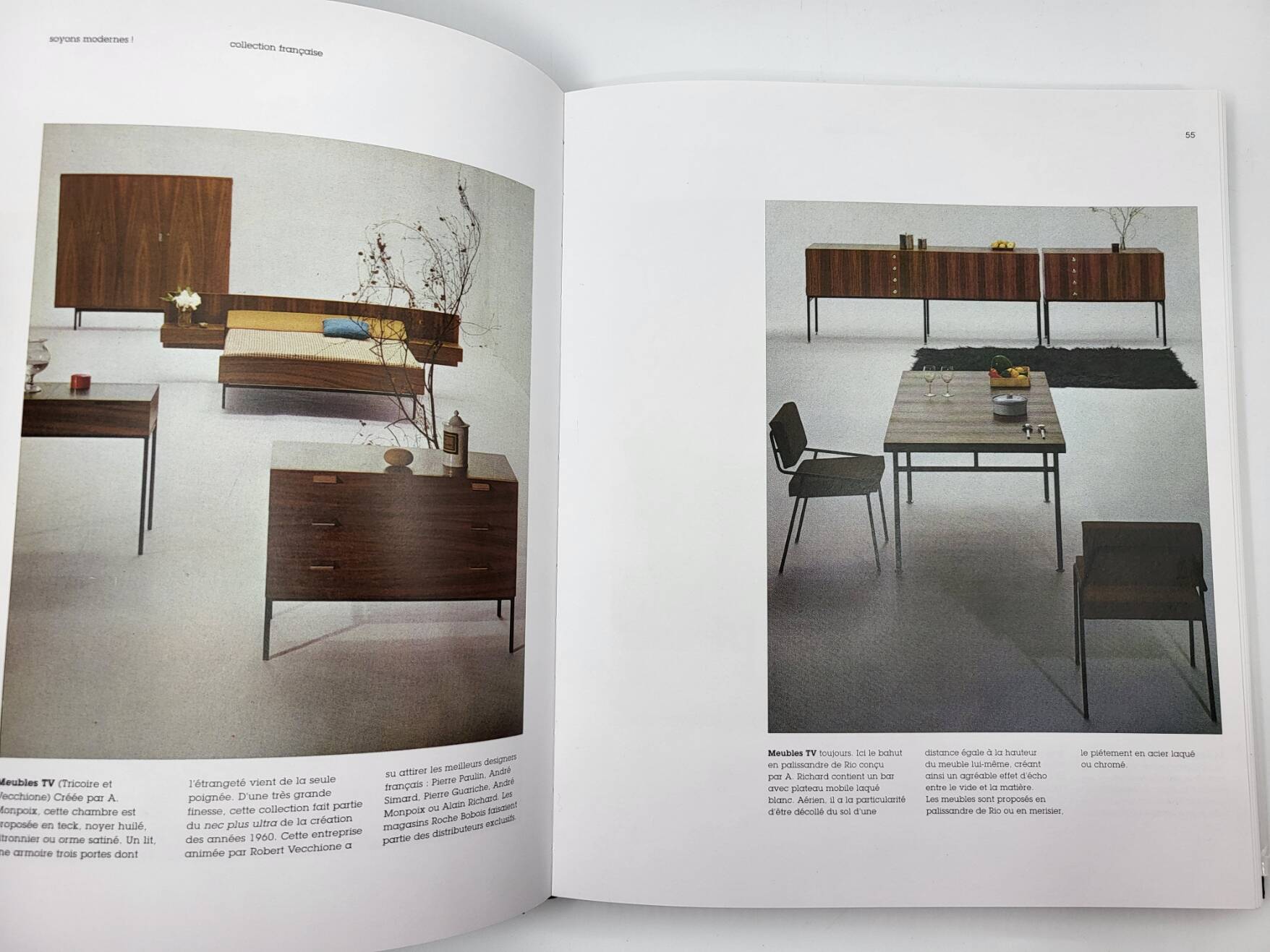 Roche Bobois sideboard designed by Alain Richard in rosewood, France 1960