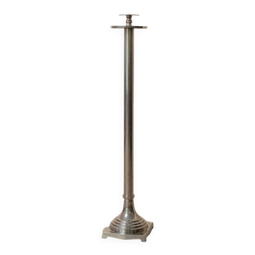 XXL vintage Art Deco candlestick - Chrome brass - Classic shape - Italy 1930s