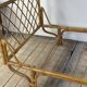 Vintage rattan and bamboo bed 1960s
