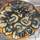 Vintage ceramic plate 70/80 signed MEH
