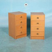 Scandinavian minimalist blonde oak chest, mid-century modern chest.