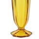 Art Deco Vase Pressed Glass Amber Rosice Glassworks 21cm