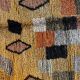 Modern yellow Berber rug from Morocco in wool.
