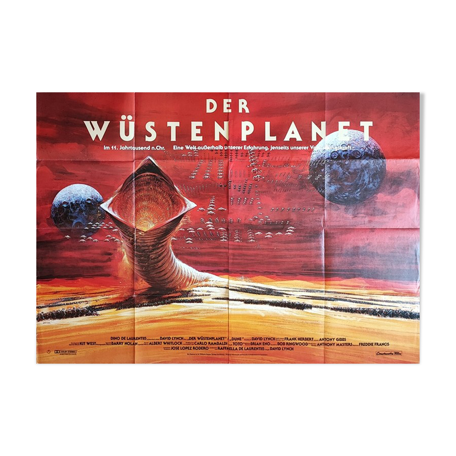 Original german poster of 1984 dune david lynch john berkey