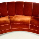 Art deco cabinetmaker banana sofa, 1940s