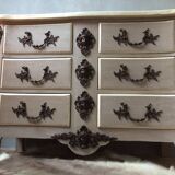Curved chest of drawers 6 drawers of style xviiith patinated mole