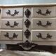 Curved chest of drawers 6 drawers of style xviiith patinated mole