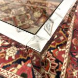 Chrome coffee table and smoked glass