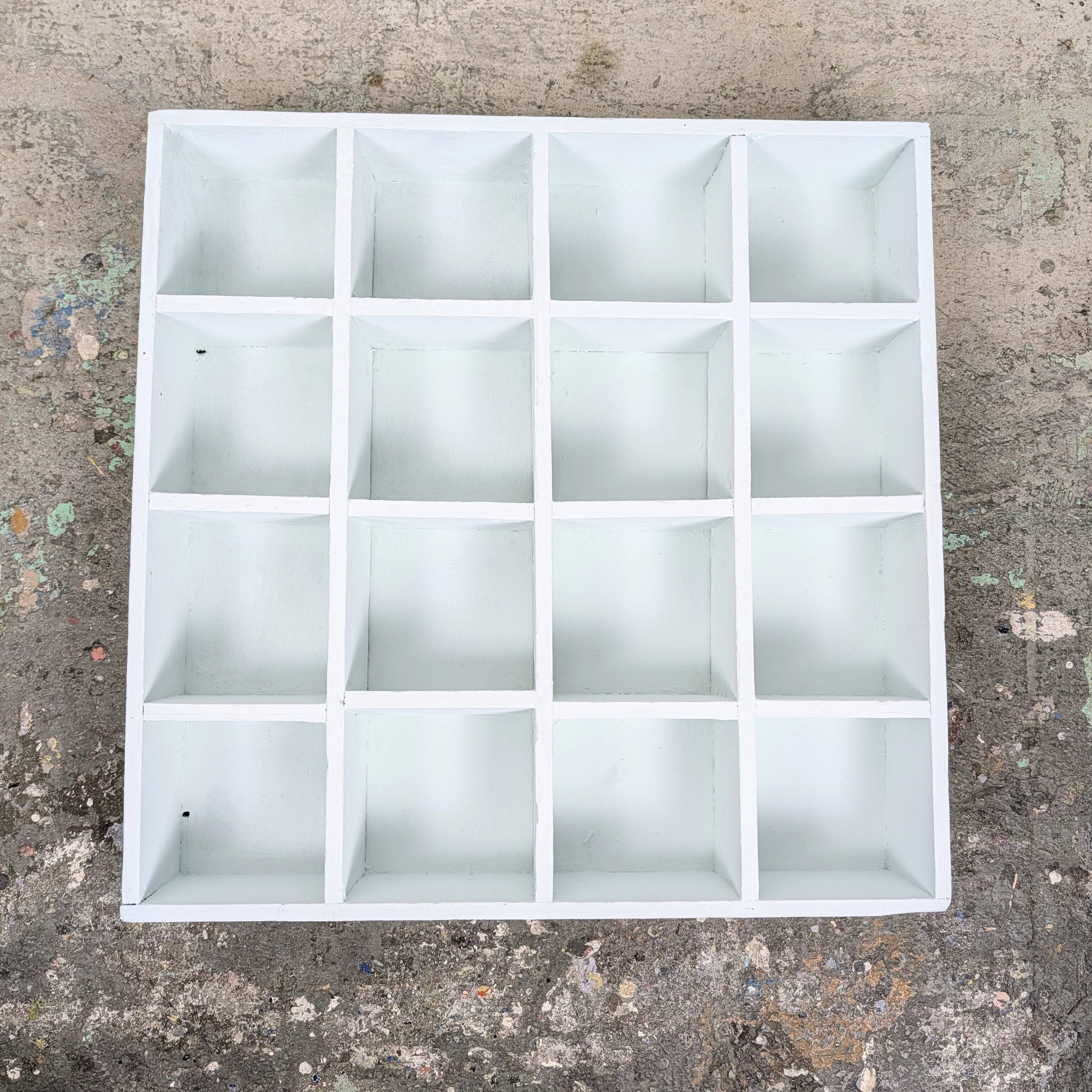 Wooden shelf – 16 compartments