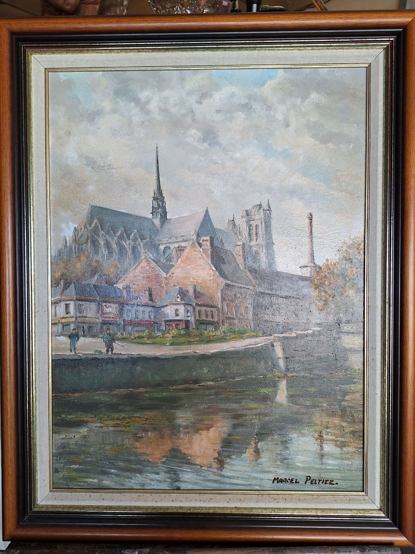 Huile sur toile, tableau Cathédrale d'Amiens
