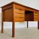 Vintage retro Danish mid-century teak desk by Bent Silberg Møbler 1960s