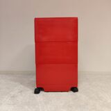 Red Boby storage trolley by Joe Colombo for Bieffeplast
