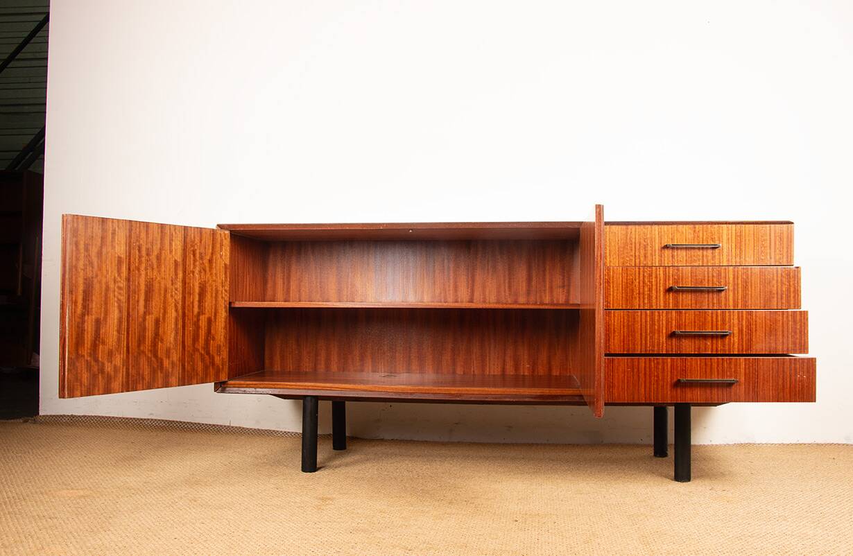 Modernist enfilade, 180 cm, French, Rosewood, Tricoire and Vecchione.